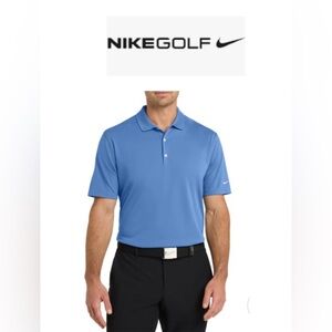 Nike Men Dri-FIT Micro Golf Polo Tee Blue L